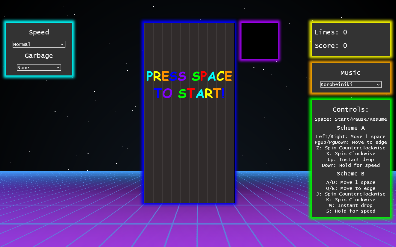 Screenshot of Tetris